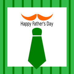 Happy Fathers Day - simple stylized icon graphic in scrapbook style