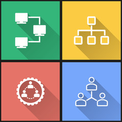 Network icon set.