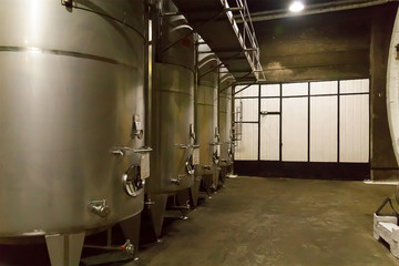 Naklejka na ściany i meble Iron steel tanks large capacity for brewing beer