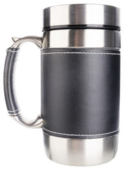 Metal mug isolated on the white