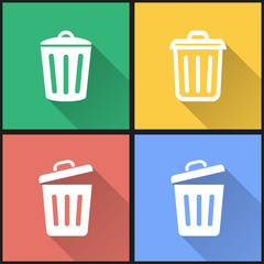 Bin icon set.