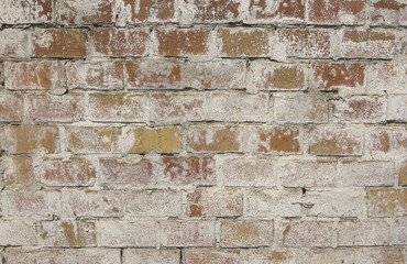 Reddish brown old brick wall