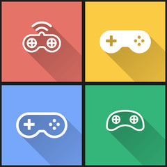 Game controller icon set.