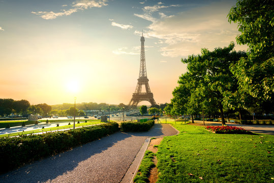 Tower Near Park In Paris