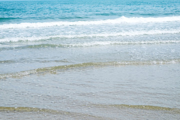 Sea beach in summer at tropical island background, holiday vacation background