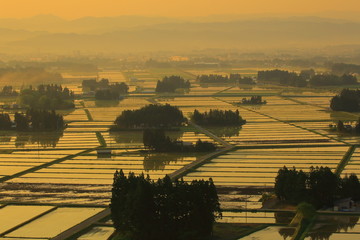 円万寺からの眺望 田園風景