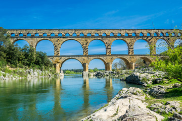 Le pont du Gard, France.