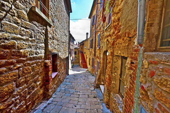 Fototapeta Street in a old city without people