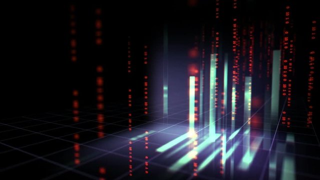 futuristic digital code number abstract background, represent  coding technology and programming languages.Loopable 4k footage.

