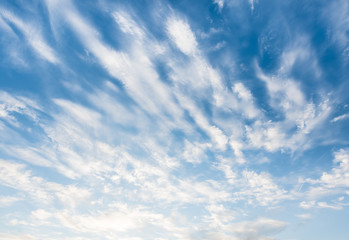 Fototapeta premium blauer himmel mit cirrus wolken