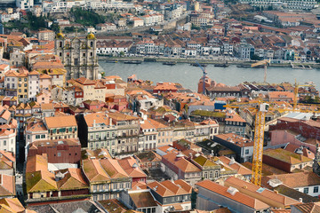 Aerial view of Porto, Portugal.
