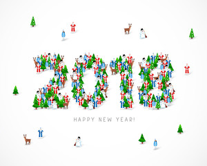  Concept of a holiday card for the new year