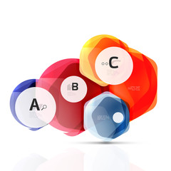 Aqua glossy glass elements