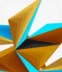 Fototapeta premium 3d modern triangle low poly abstract geometric vector