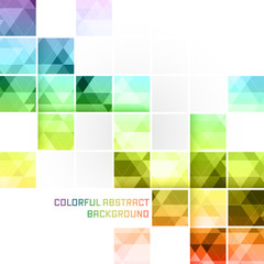 Colorful abstract vector background. Square mosaic pattern.