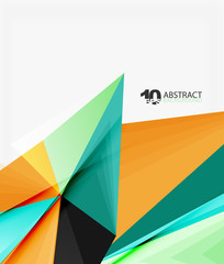 3d triangle polygonal abstract vector