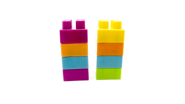 image of toy Bricks block on isolated