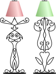 Wrought Iron Table Floor Lamp