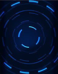 Neon circles abstract background