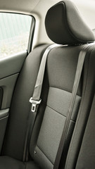Back passenger seats in modern comfortable car
