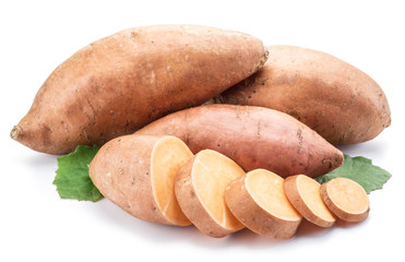 Sweet potato. Isolated on a white background.