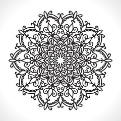 Flower Mandala for Coloring Book