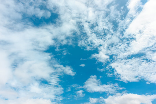 white clound white blue sky background