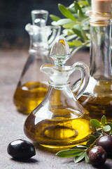 Olive oil and olive branch