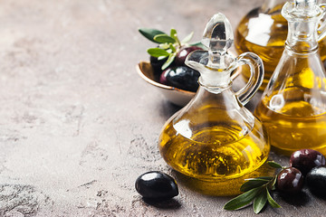 Olive oil and olive branch