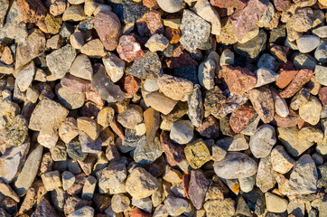 background, set of small stones, crushed stone