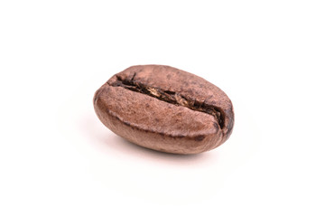 Fototapeta premium Roasted coffee bean isolated on white background close up