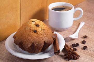 Cupcake and coffee