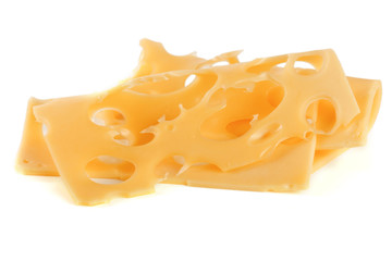 cheese slice isolated on white background cutout