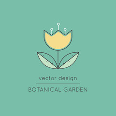 Botanical garden line icon