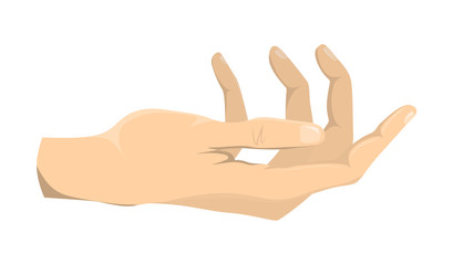 Helping hand gesture.