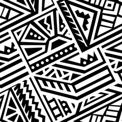 Abstract Vector Seamless Pattern in Ethnic Style