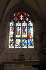Obraz premium Vitrail de l'église Saint Ronan de Locronan