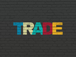 Obraz premium Business concept: Trade on wall background