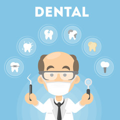 Dentist concept illustration.
