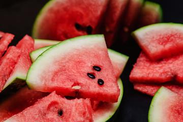 Sliced watermelon.