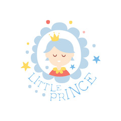 Little prince print, colorful hand drawn vector Illustration