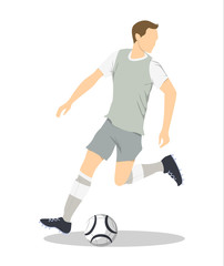 Isolated soccer player.