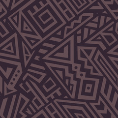 Abstract Vector Seamless Pattern in Ethnic Style