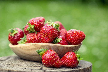 Strawberry. Red strawberry. Fresh harvested strawberries  in different positions.