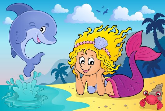 Happy mermaid theme 4