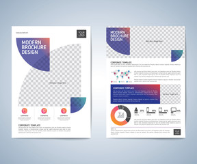 Business brochure flyer design layout template. Business brochure, leaflet, flyer, magazine cover design template vector.layout education annual report A4 size.