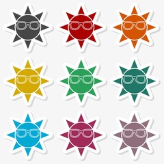 Summer sun with glasses