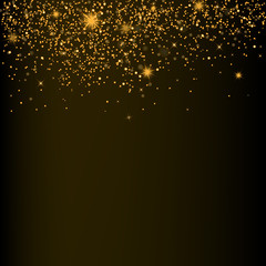 Vector background with golden stars