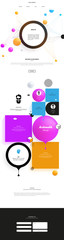 Colorful Abstract One Page Website with Abstract Header