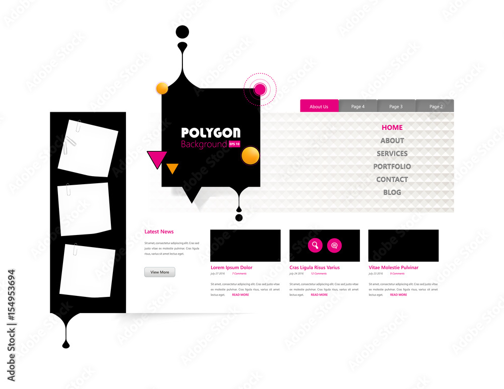 Poster abstract user interface vector design.